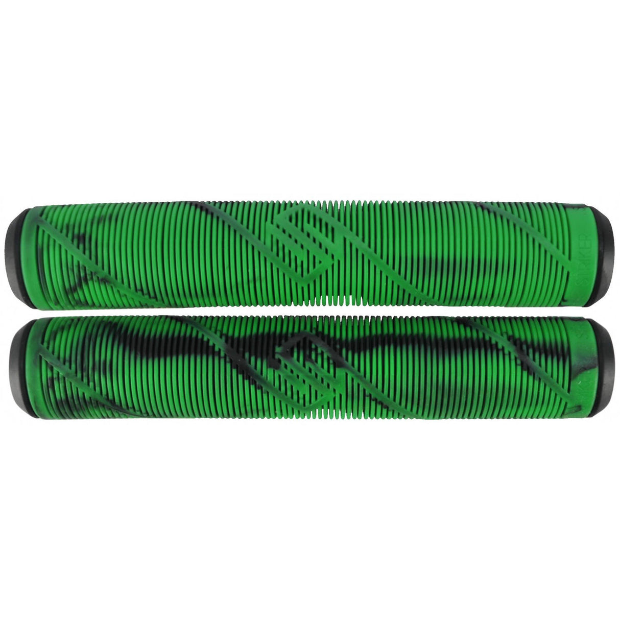 Striker Logo Scooter Grips - Black/Green