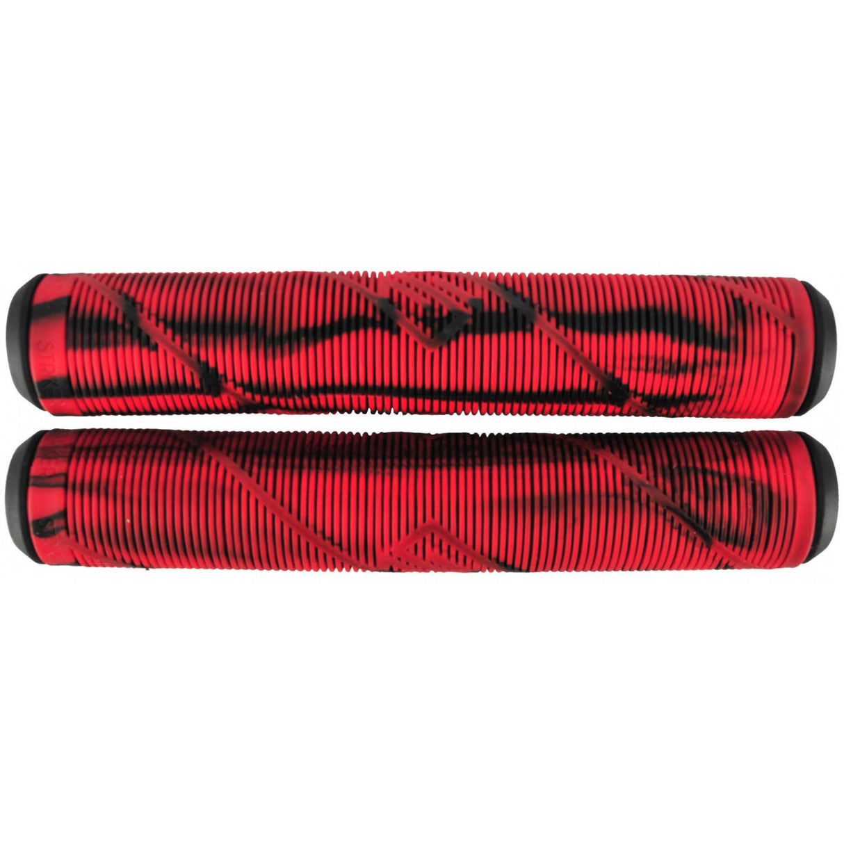 Striker Logo Scooter Grips - Black/Red