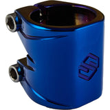 Striker Essence Double V2 Pro Scooter Collar Clamp - Blue Chrome