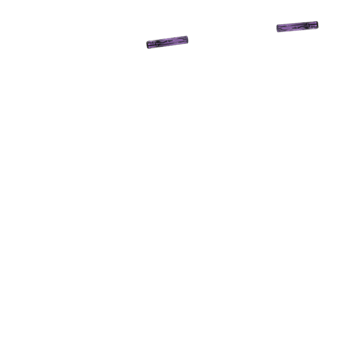 Striker Logo Scooter Grips - Black/Purple