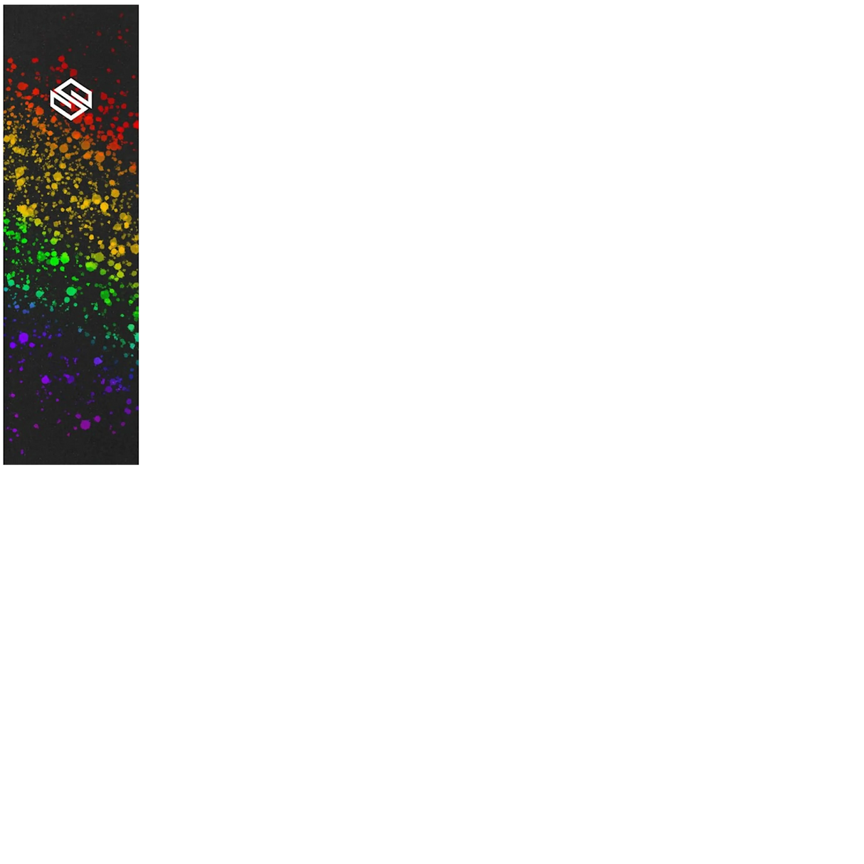 Striker Stunt Scooter Grip Tape - Rainbow Splatter 22" x 6.5"