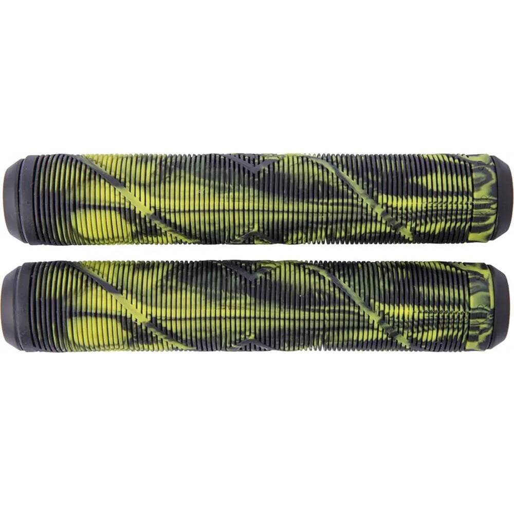 Striker Logo Scooter Grips - Black/Yellow