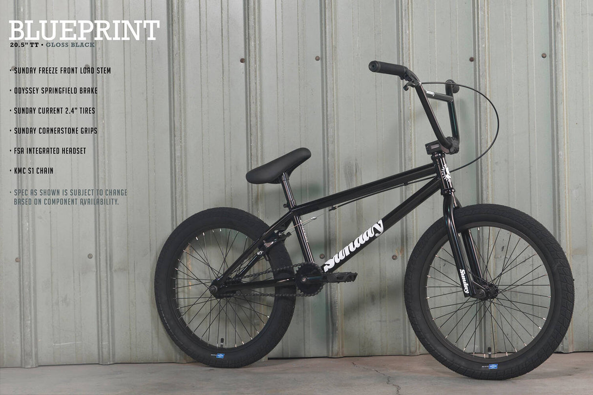 Sunday 2022 Blueprint 20.5'' Complete BMX - Gloss Black