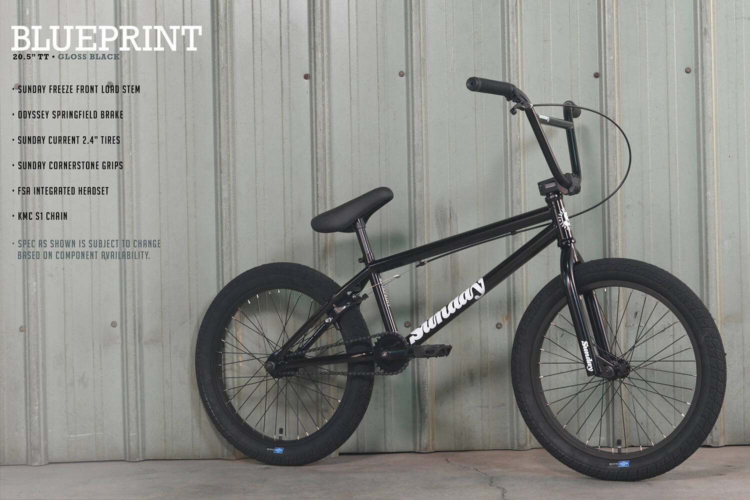 Sunday 2022 Blueprint 20.5'' Complete BMX - Gloss Black