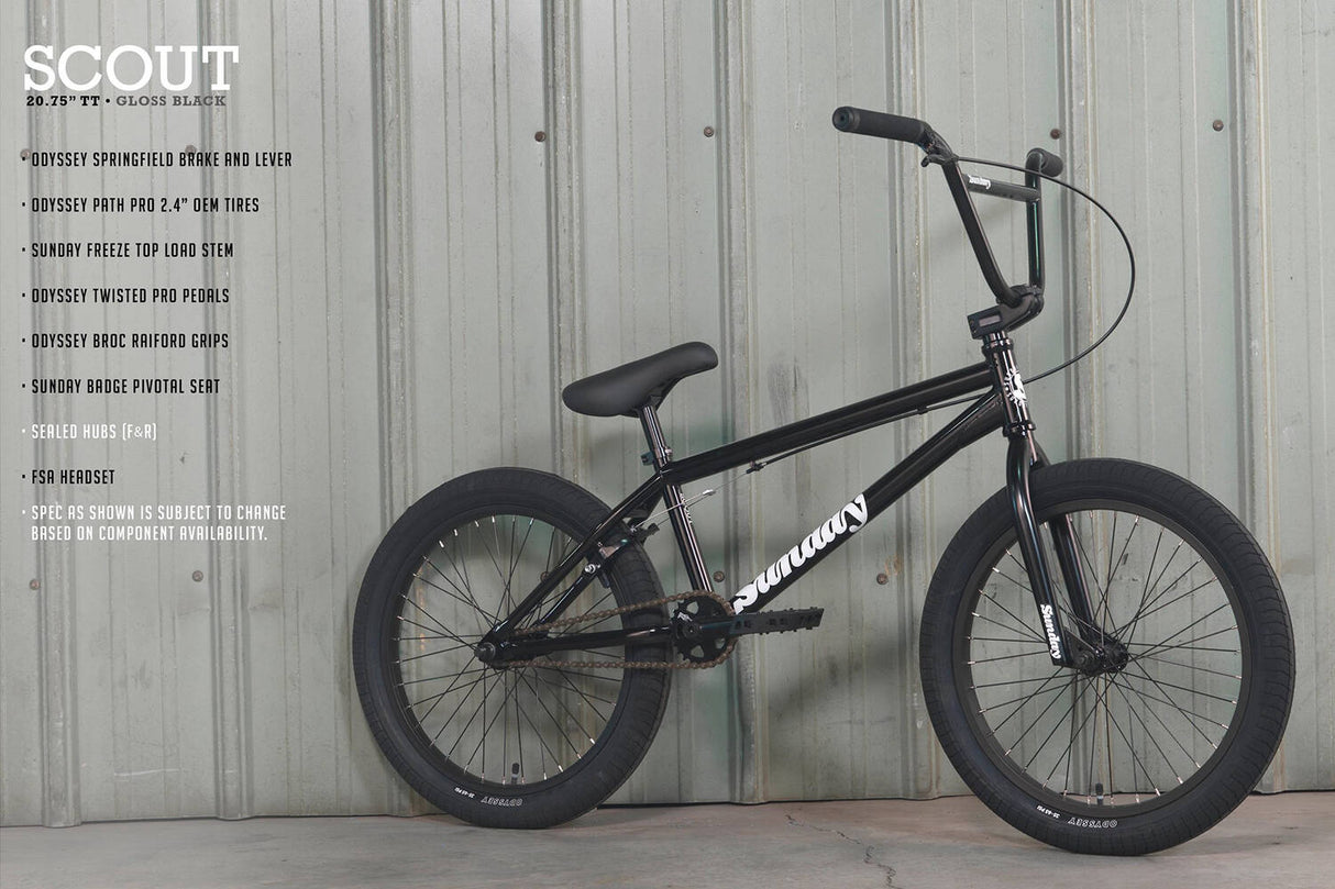 Sunday 2022 Scout 20.75'' Complete BMX - Gloss Black