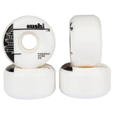 Sushi Pagoda Wide Skateboard Wheels - White 52mm (Pack of 4)