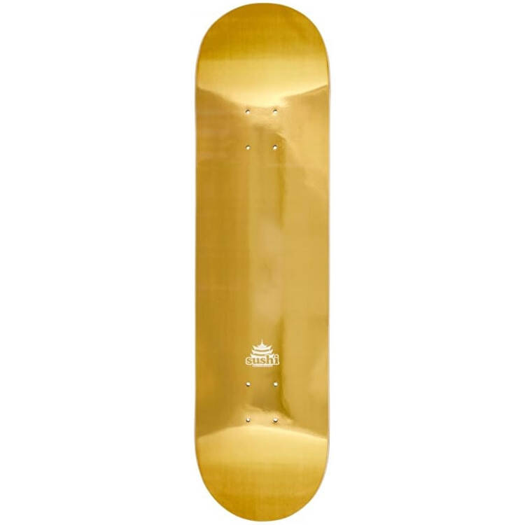 Sushi Pagoda Foil Custom Skateboard - Gold/Pastel 8.125''