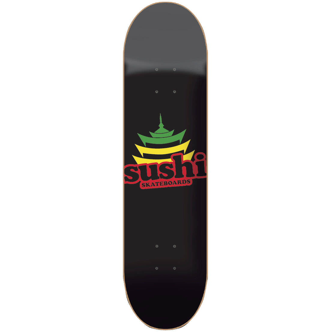 Sushi Pagoda Logo Skateboard Deck - Black 8.125''