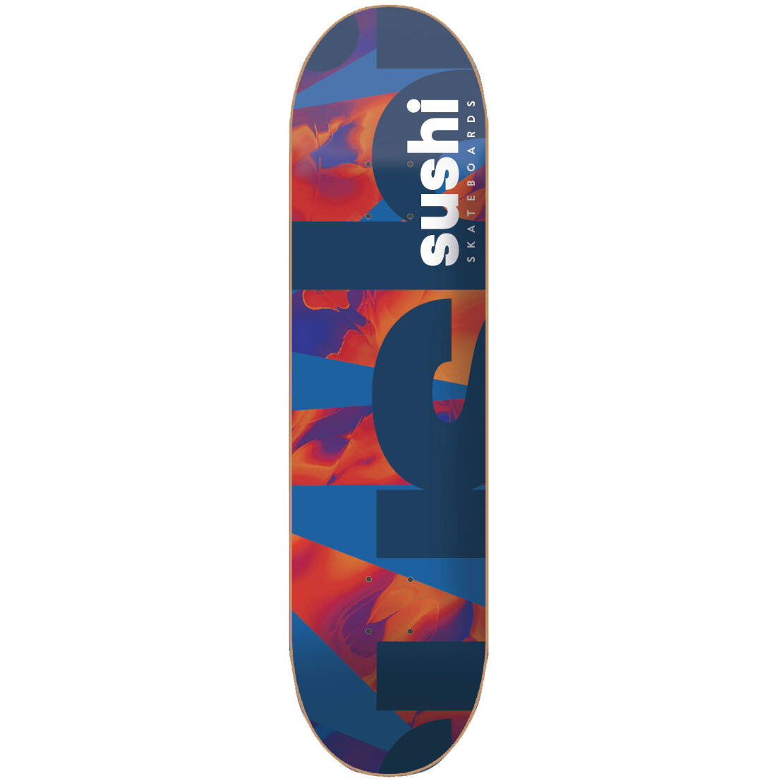 Sushi Spectrum Logo Custom Skateboard - Blue/Red 8.25''