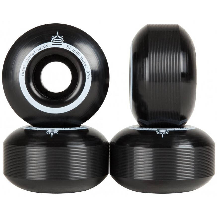 Sushi Pagoda V2 Skateboard Wheels - Black 54mm