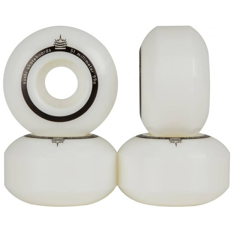 Sushi Pagoda V2 Skateboard Wheels - White 52mm