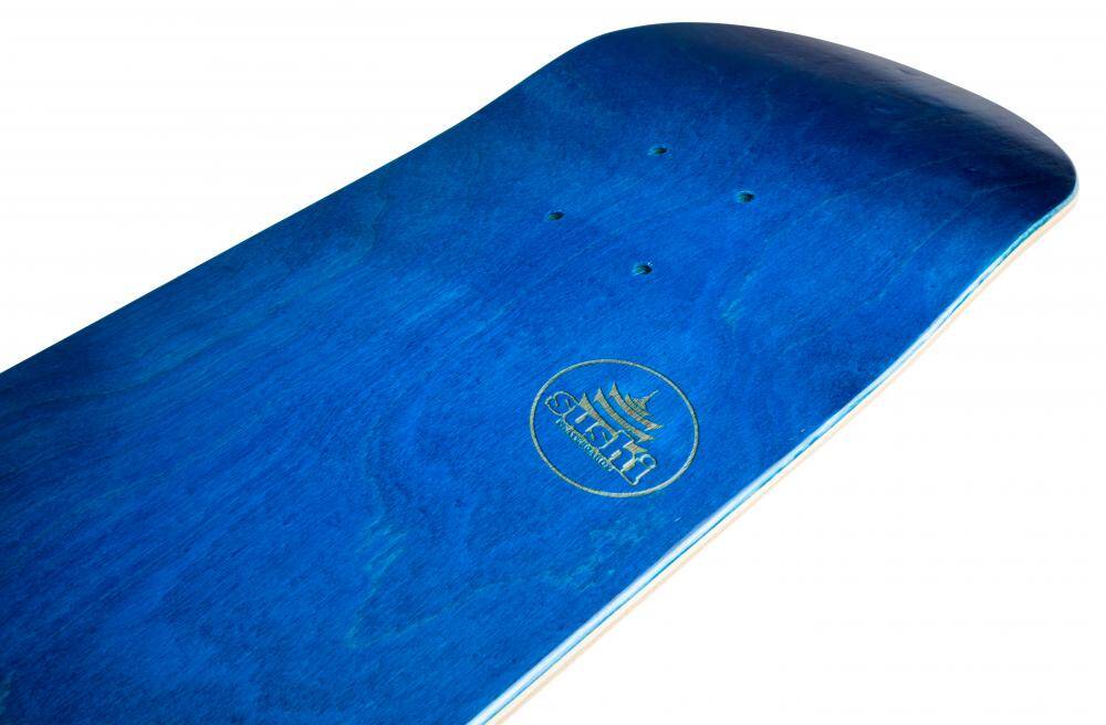 Sushi Pagoda Stamp Skateboard Deck - Blue 8.125''