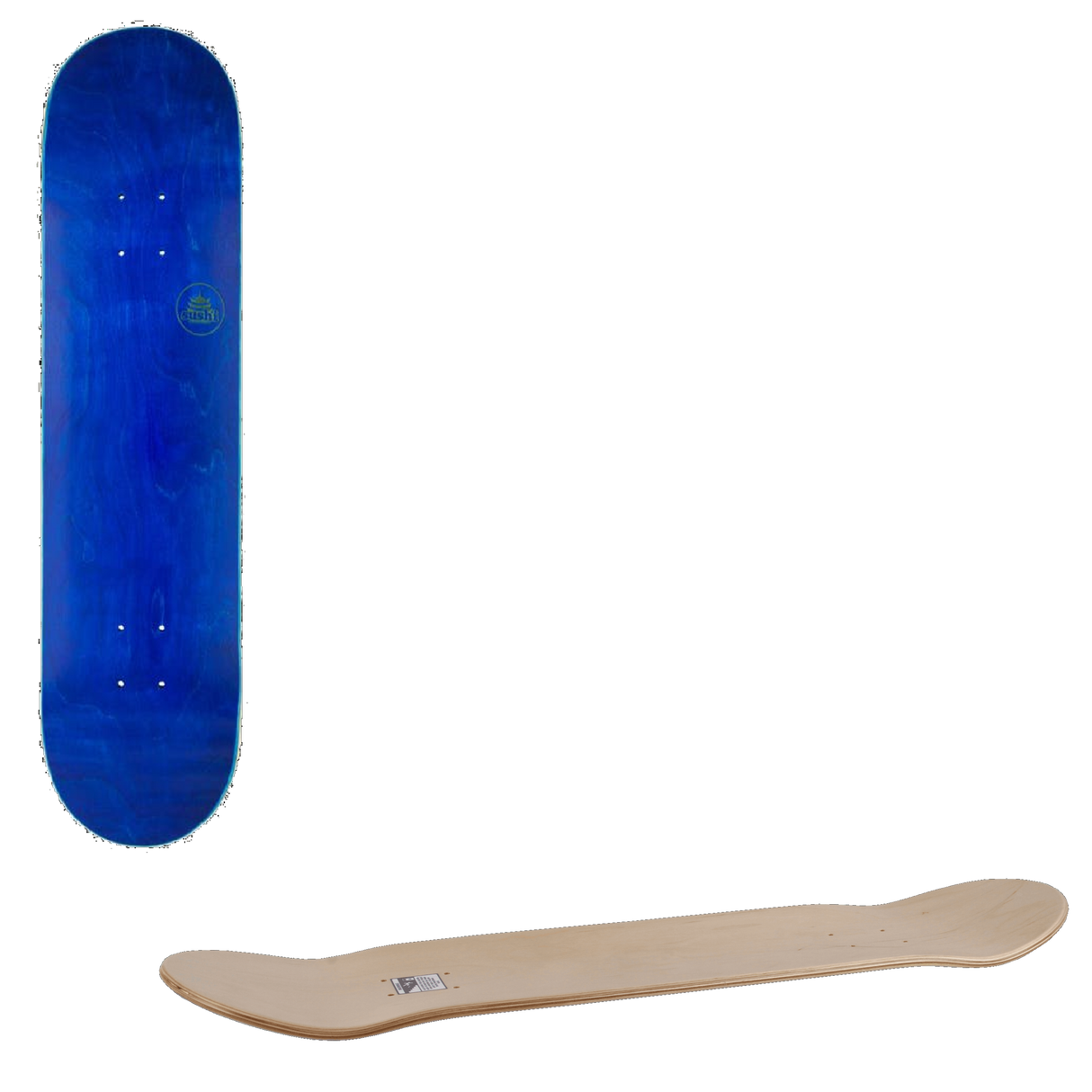 Sushi Pagoda Stamp Skateboard Deck - Blue 8.125''