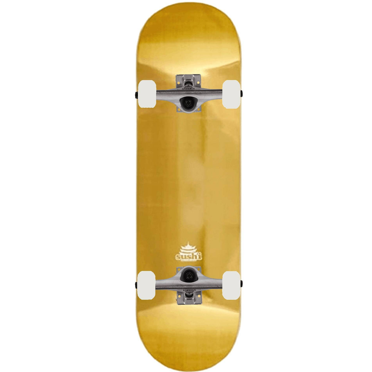 Sushi Pagoda Foil Custom Skateboard - Gold 8.125''