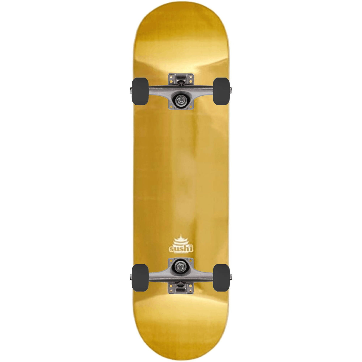 Sushi Pagoda Foil Custom Skateboard - Gold/Raw/Black 8.125''