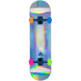 Sushi Pagoda Foil Custom Skateboard - Silver/Blue/Multi 8''