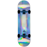 Sushi Pagoda Foil Custom Skateboard - Silver/Blue 8''
