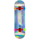 Sushi Pagoda Foil Custom Skateboard - Silver/Red/Multi 8''