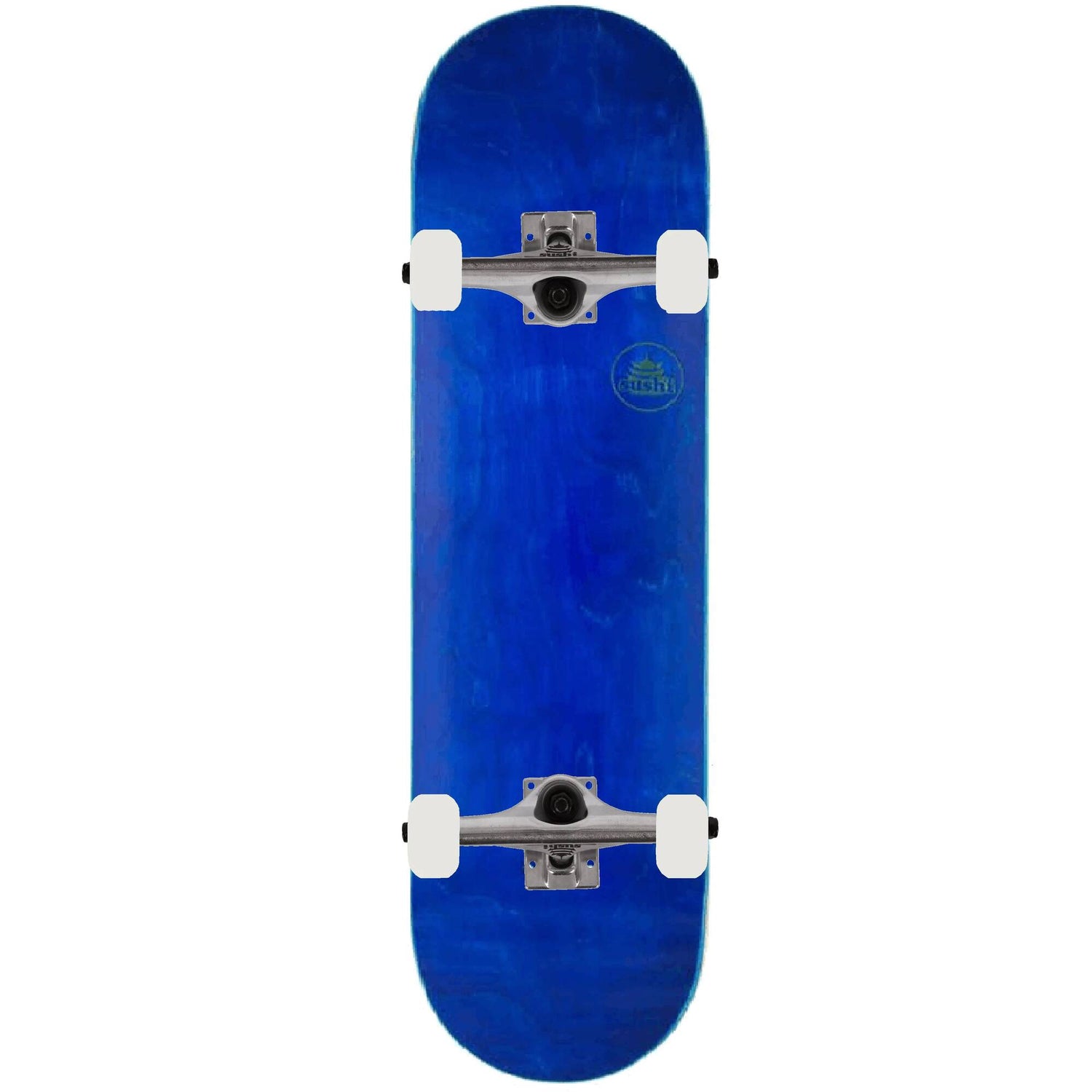 Sushi Pagoda Stamp Custom Skateboard - Blue/Raw 8.125''