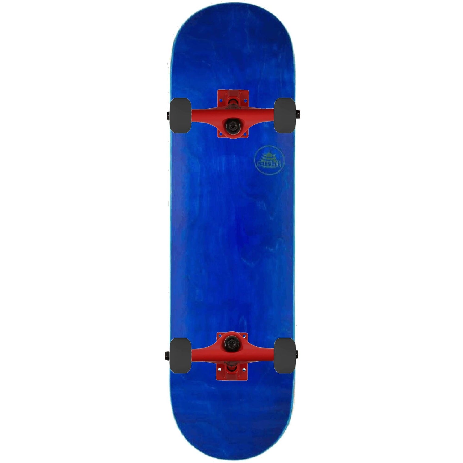 Sushi Pagoda Stamp Custom Skateboard - Blue/Red 8.125''