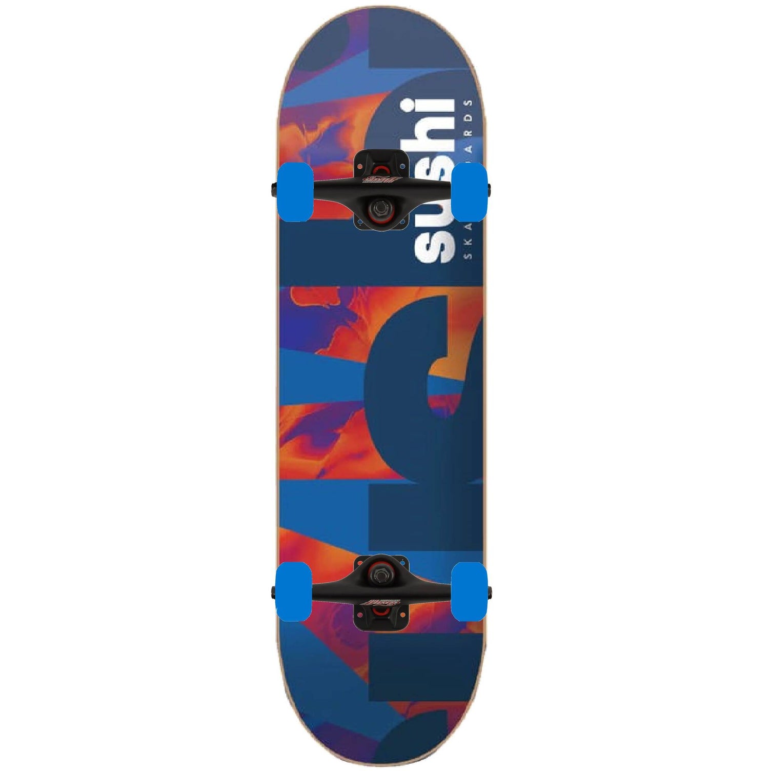 Sushi Spectrum Logo Custom Skateboard - Blue/Red 8.25''