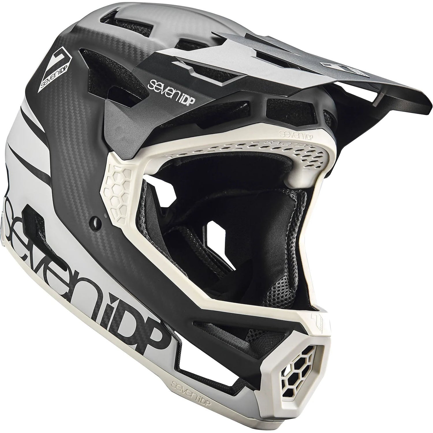 7iDP Project 23 Carbon Full Face Helmet - Cool Grey/Raw Carbon