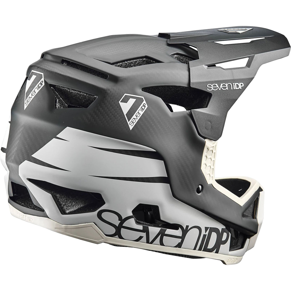 7iDP Project 23 Carbon Full Face Helmet - Cool Grey/Raw Carbon
