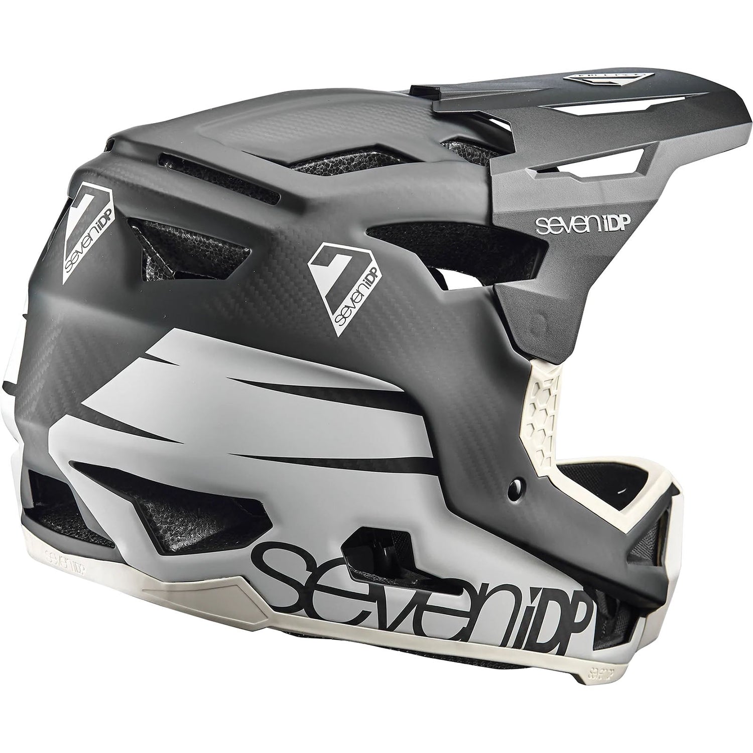 7iDP Project 23 Carbon Full Face Helmet - Cool Grey/Raw Carbon