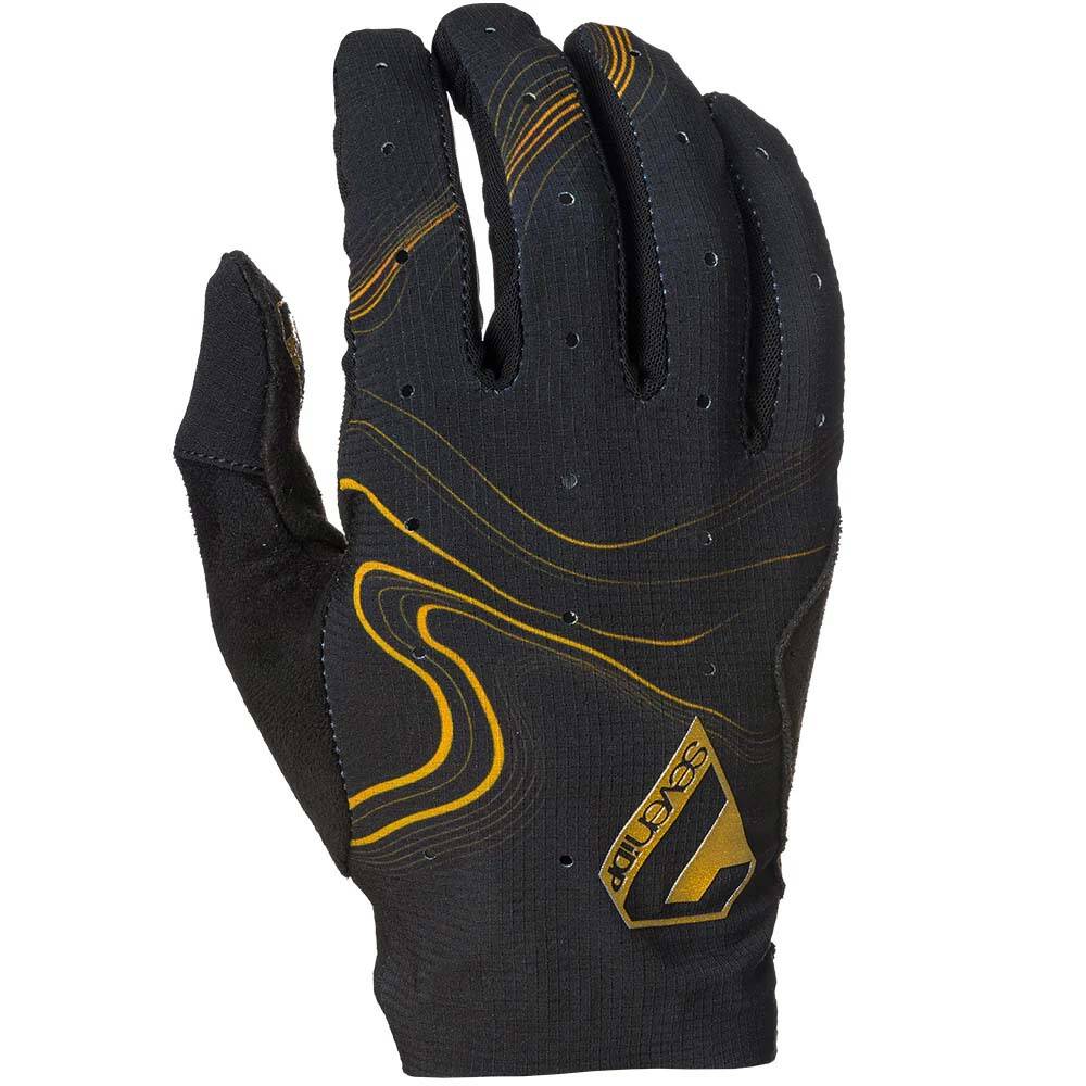 7iDP Control Gloves - Black/Gold Pinstripe