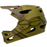 7iDP Project 23 ABS Full Face Helmet - Matte Army Green/Gloss Dark Green