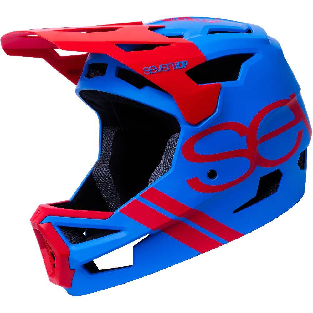 7iDP Project 23 ABS Full Face Helmet - Matte Electric Blue/Gloss Thruster Red