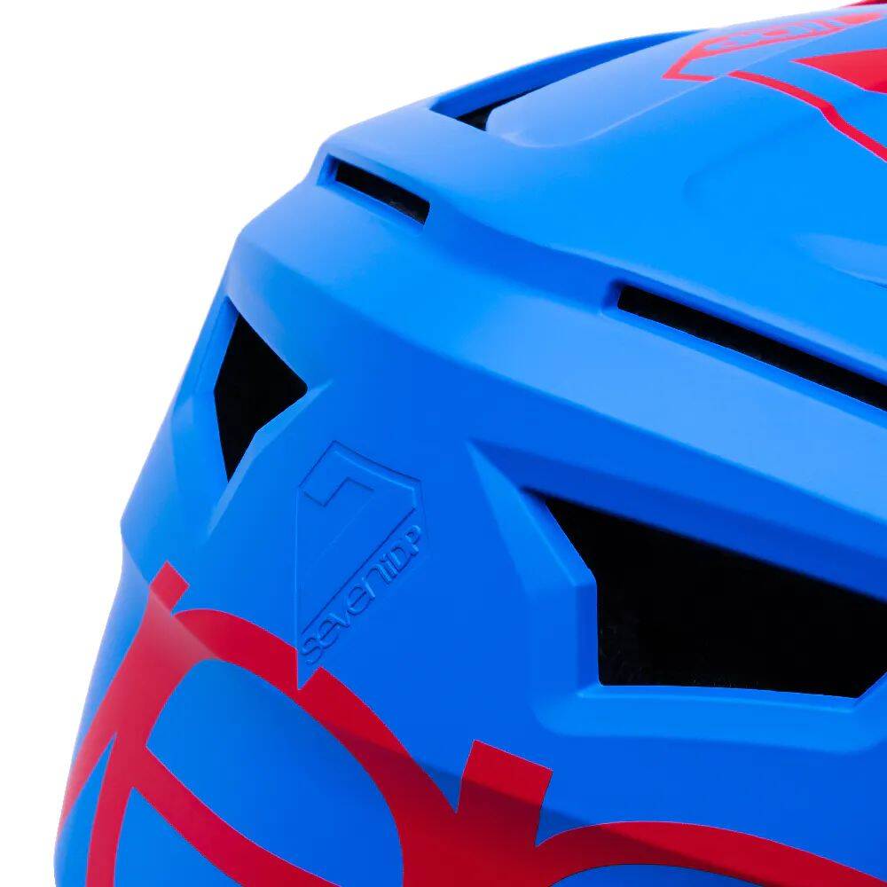 7iDP Project 23 ABS Full Face Helmet - Matte Electric Blue/Gloss Thruster Red