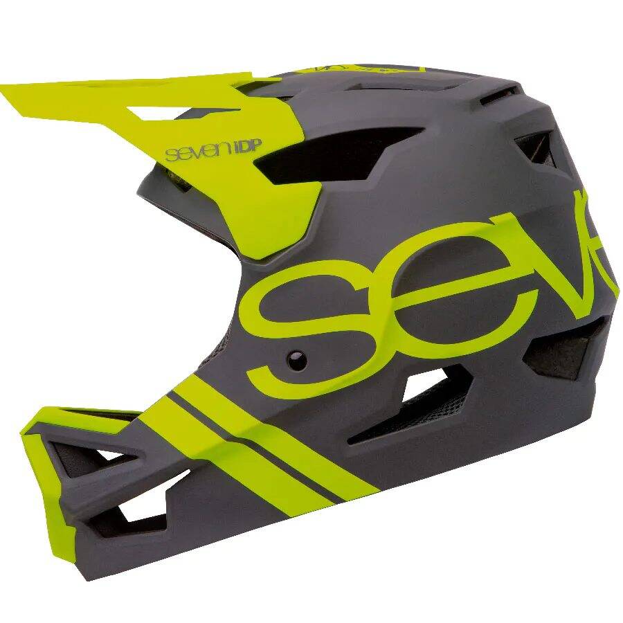 7iDP Project 23 ABS Helmet - Matte Storm Grey/Gloss Bright Yellow Small