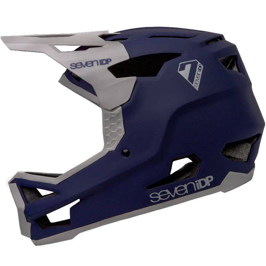 7iDP Project 23 Glass Fibre Full Face Helmet - Matte Deep Space Blue/Gloss Grey