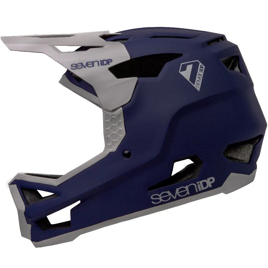 7iDP Project 23 Glass Fibre Full Face Helmet - Matte Deep Space Blue/Gloss Grey