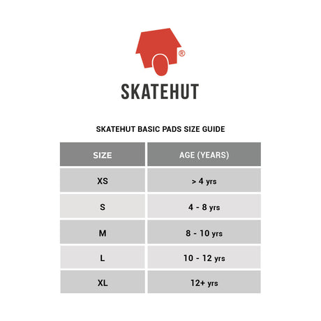 SkateHut Basic Pad Set - Black/Grey
