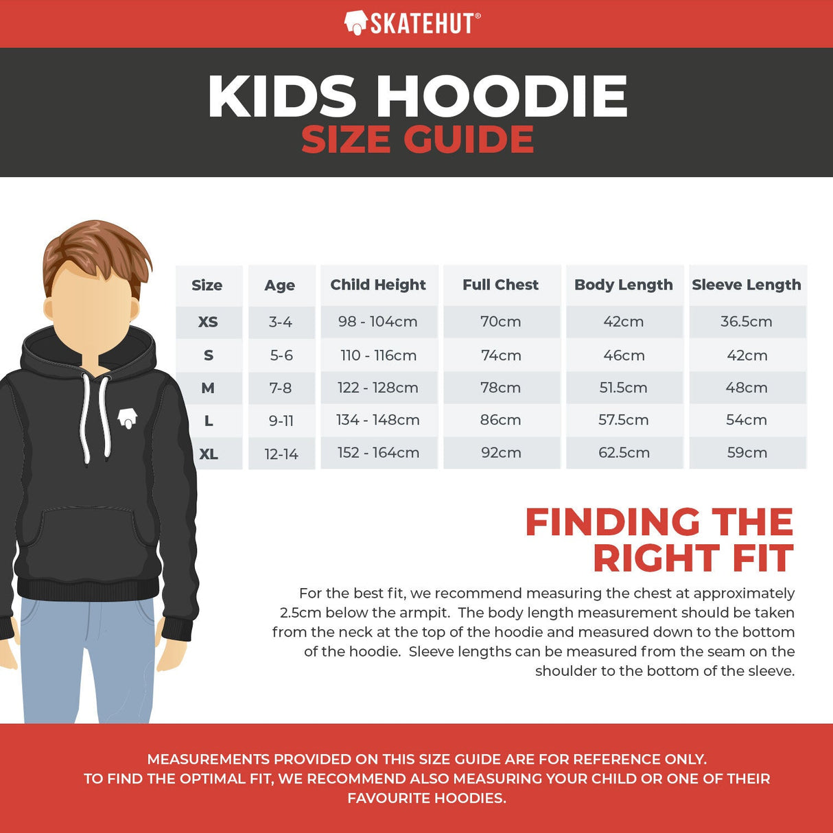 SkateHut Organic Glitch Kids Hoodie - Black