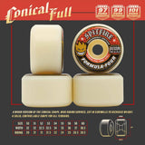 Spitfire Conical Full 80HD Soft Skateboard Wheels - Clear/Blue 54mm