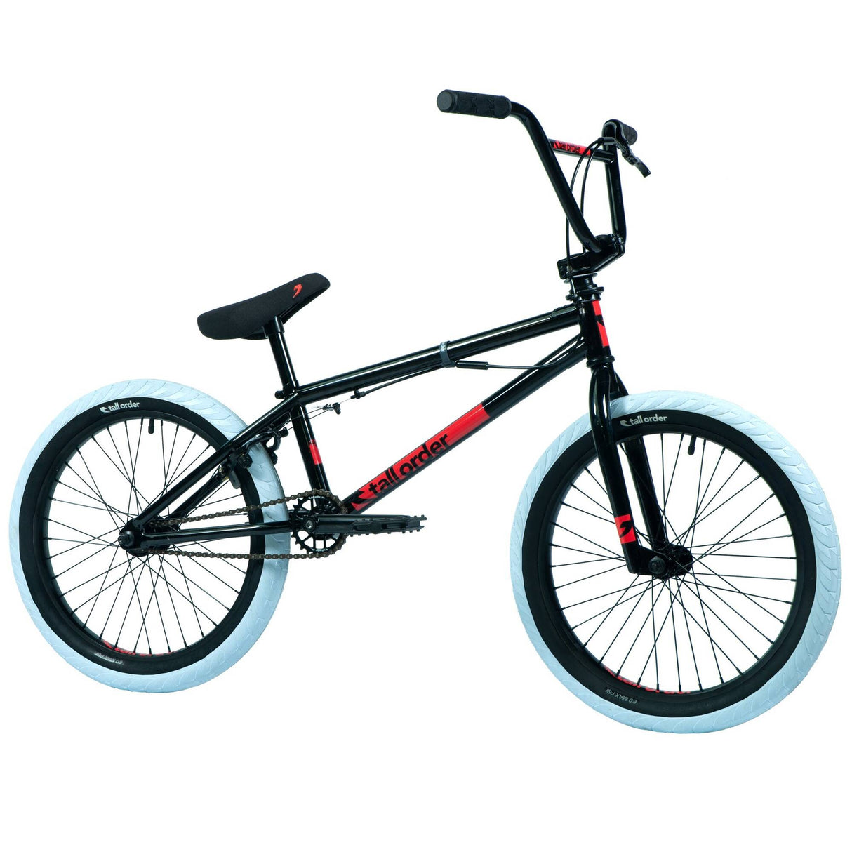 Tall Order Ramp Medium 20" Complete BMX - Gloss Black/White