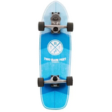 Two Bare Feet A-Frame 360 Surfskate Complete Cruiser Skateboard - Black 28.5''