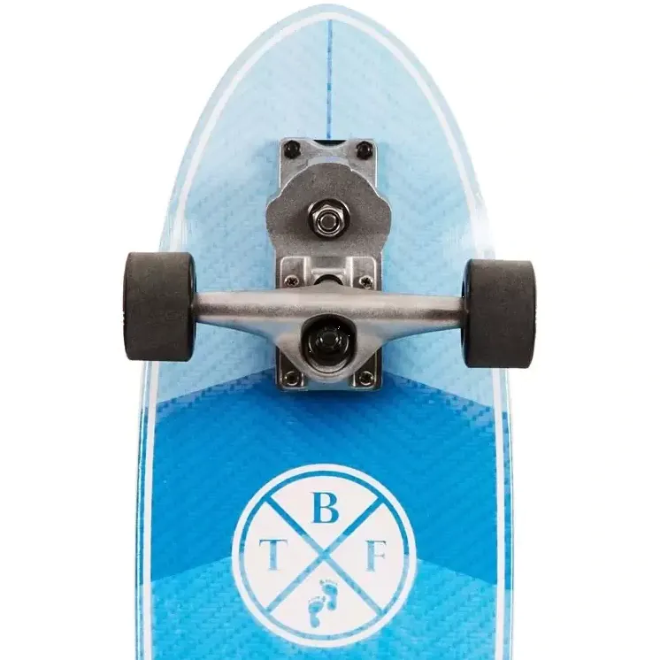 Two Bare Feet A-Frame 360 Surfskate Complete Cruiser Skateboard - Black 28.5''