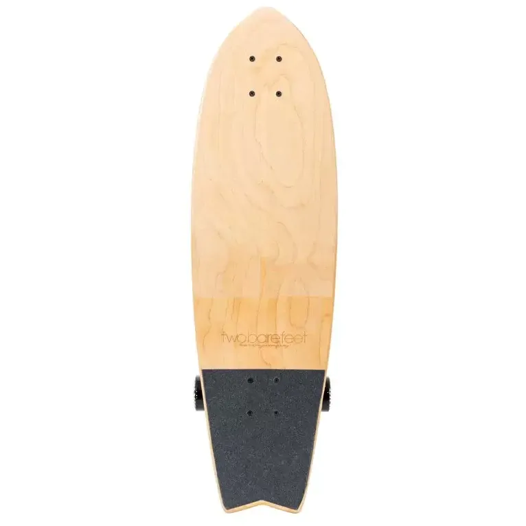 Two Bare Feet Boarding Co. 360 Surfskate Complete Cruiser Skateboard - Black 31''