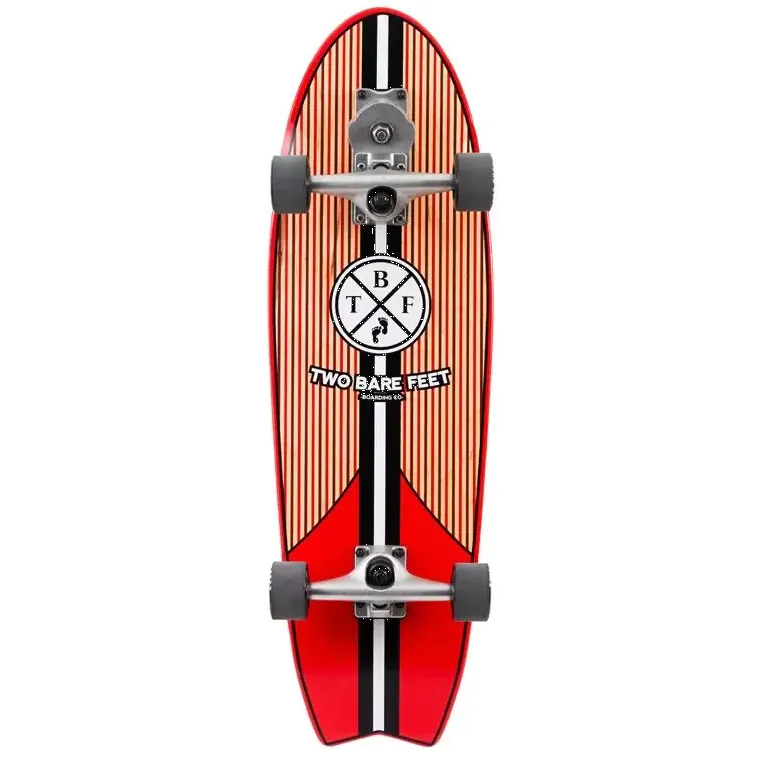Two Bare Feet Deckhand 360 Surfskate Complete Cruiser Skateboard - Black 31''
