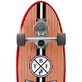 Two Bare Feet Deckhand 360 Surfskate Complete Cruiser Skateboard - Black 31''
