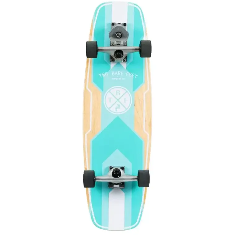 Two Bare Feet Floe 360 Surfskate Complete Cruiser Skateboard - Black 32''