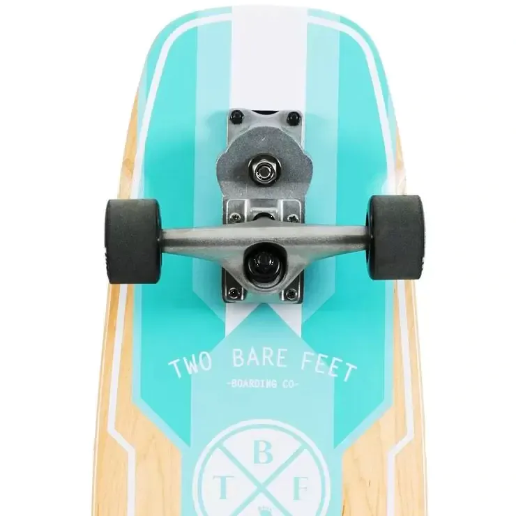 Two Bare Feet Floe 360 Surfskate Complete Cruiser Skateboard - Black 32''