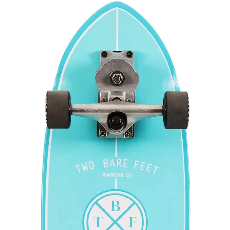 Two Bare Feet Retro Rocket 360 Surfskate Complete Cruiser Skateboard - Black 32''