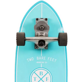 Two Bare Feet Retro Rocket 360 Surfskate Complete Cruiser Skateboard - Black 32''