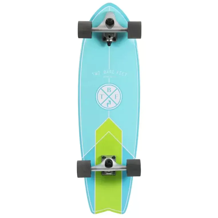 Two Bare Feet Retro Rocket Complete Cruiser Skateboard - Black 32''
