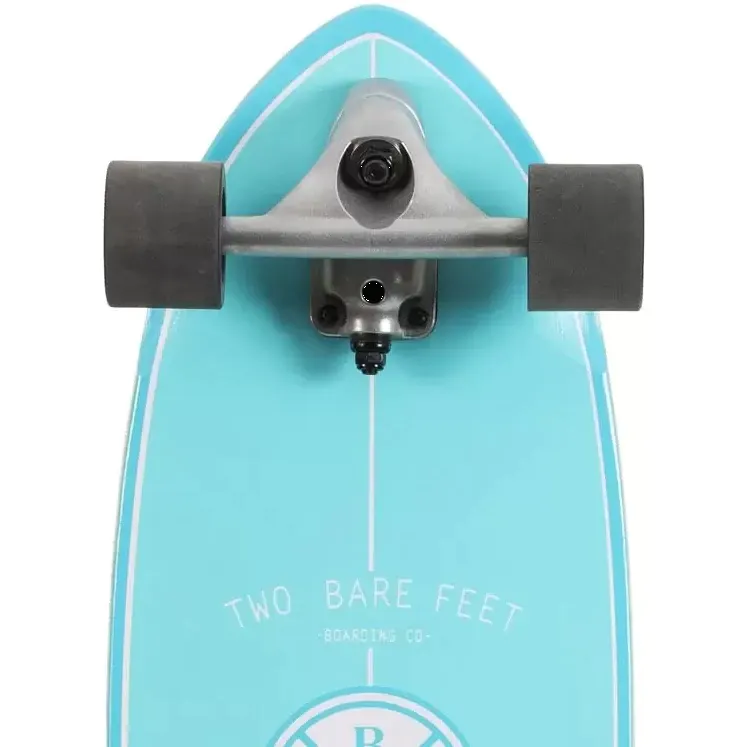 Two Bare Feet Retro Rocket Complete Cruiser Skateboard - Black 32''